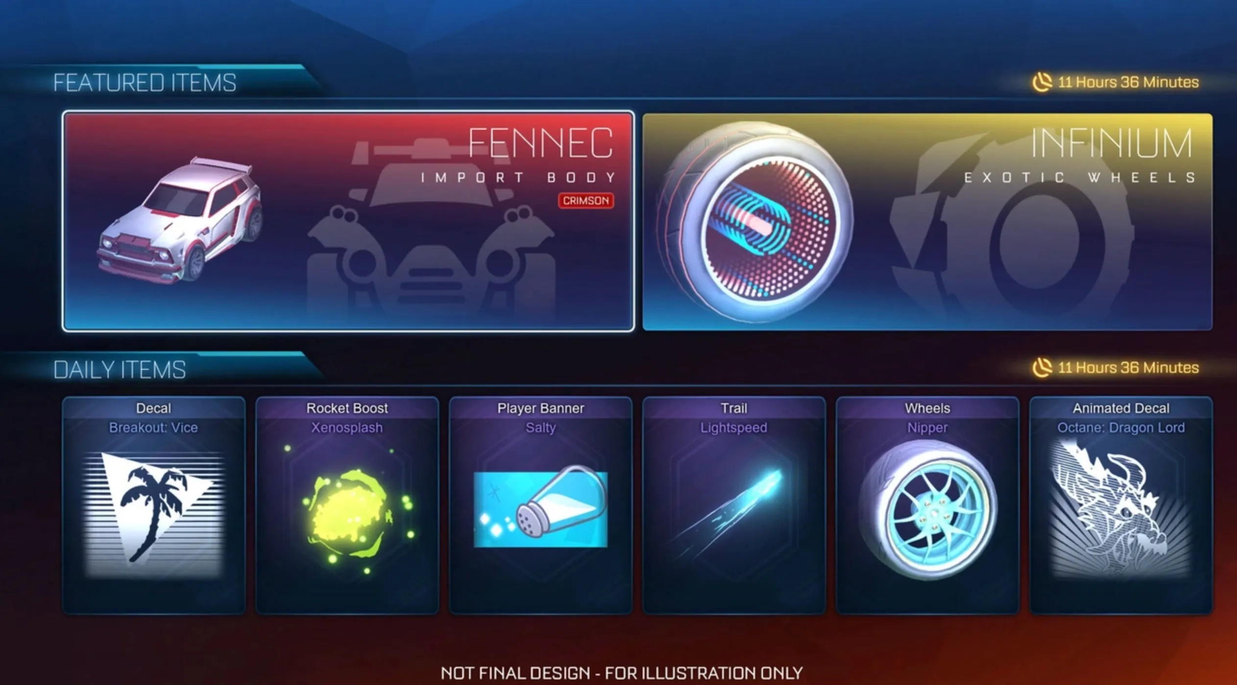 items rocket league